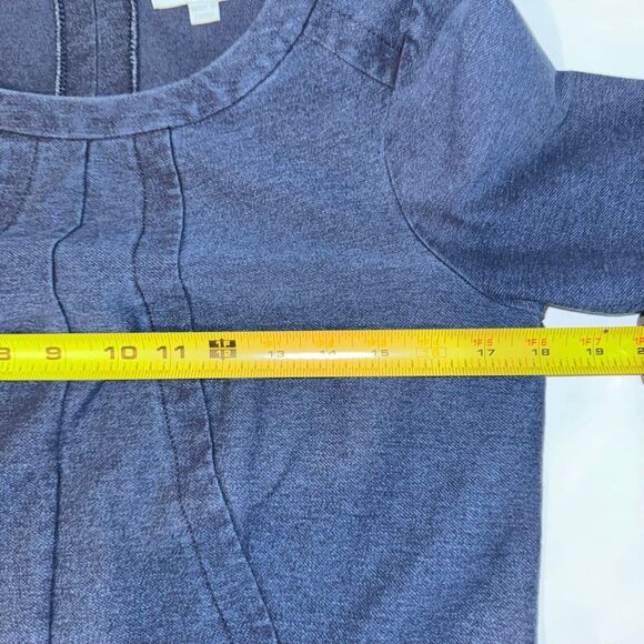 Boden Hannah Denim Blue Knit Shift Dress with Pockets Size 10 - Picture 11 of 14